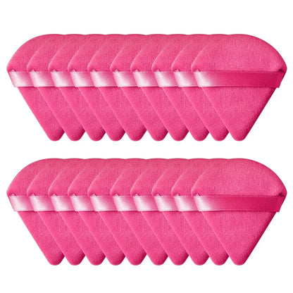 Triangle Velvet Makeup Powder Puff Set