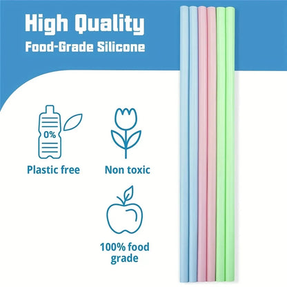 Silicone Replacement Straws with Brush