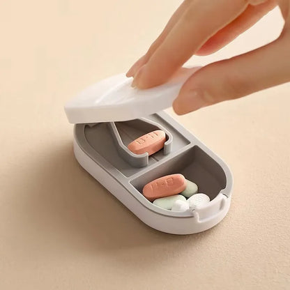 Portable Multiple Pill Cutter with Storage Box