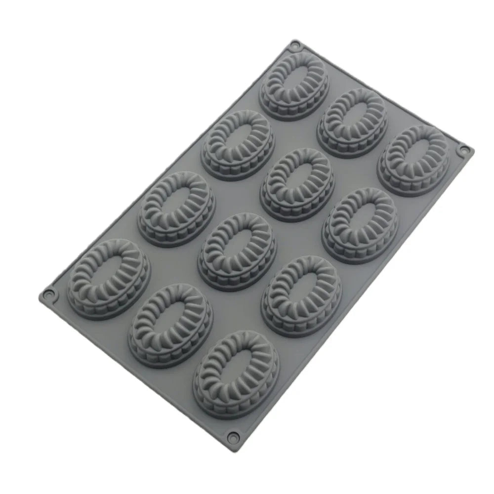 28 Hole Oval Silicone Cake Mold
