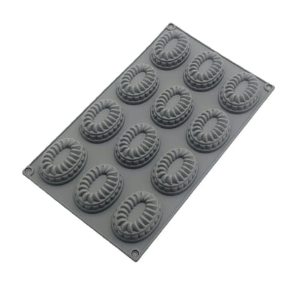 28 Hole Oval Silicone Cake Mold