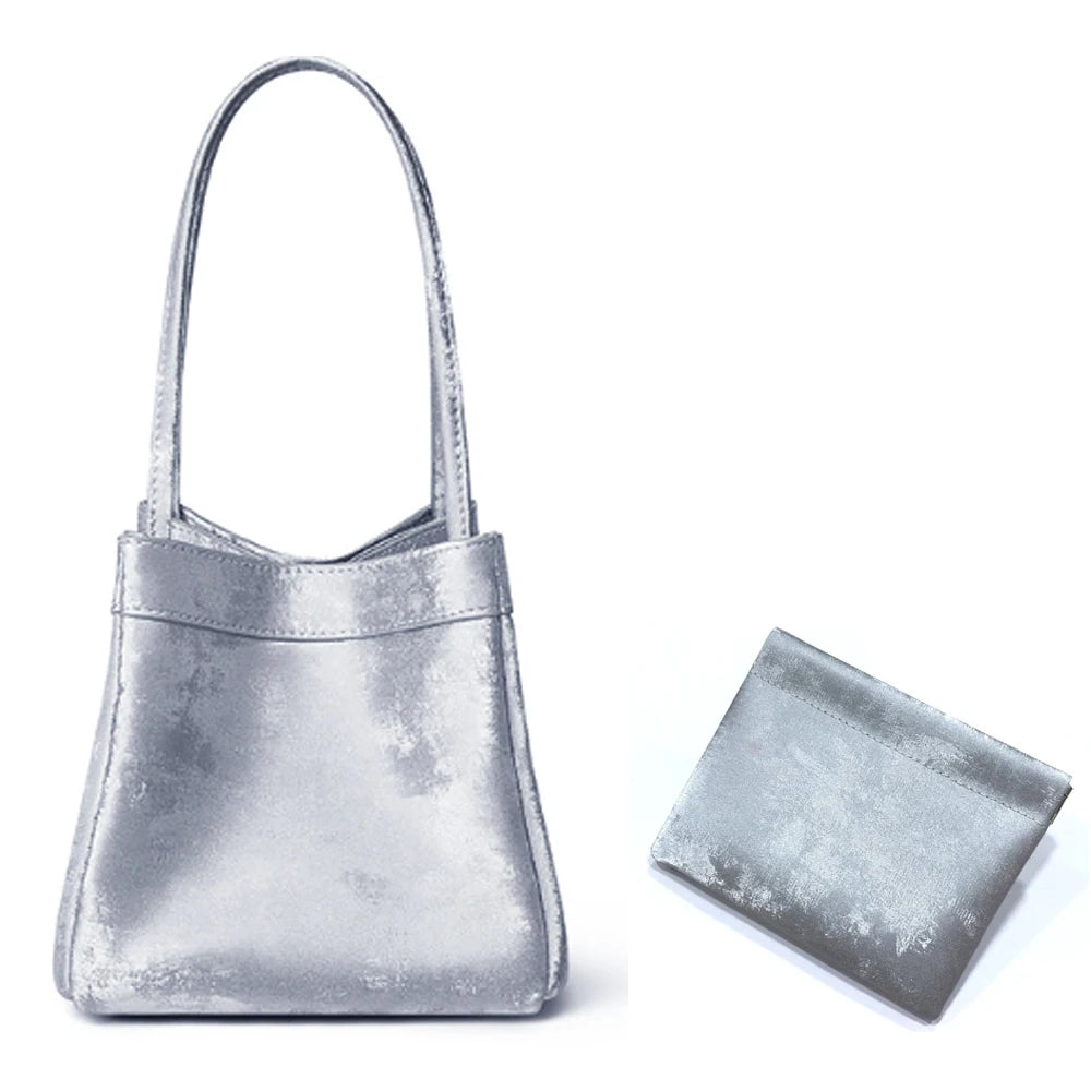 Custom Name Suede Leather Shoulder Bag with Top Handle