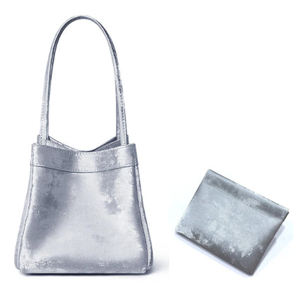 Custom Name Suede Leather Shoulder Bag with Top Handle