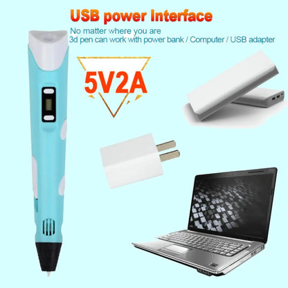 JuniorCare 3D Printing Pen with PLA Filament & Travel Case