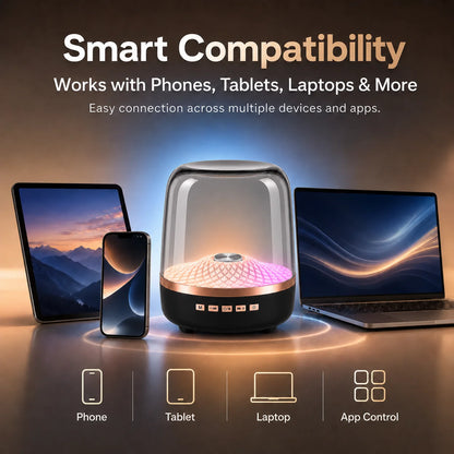 Portable Bluetooth 5.0 Wireless Speaker with Ambient Light