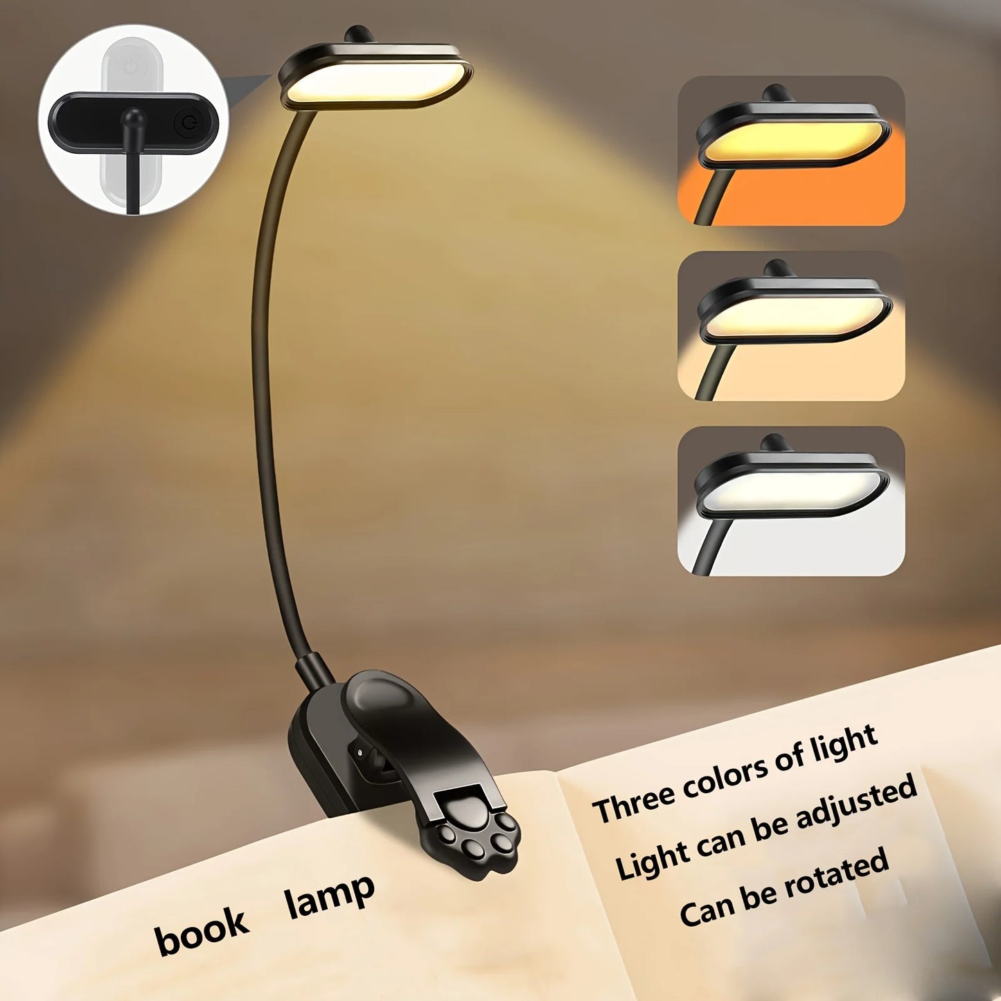 USB Rechargeable LED Book Light