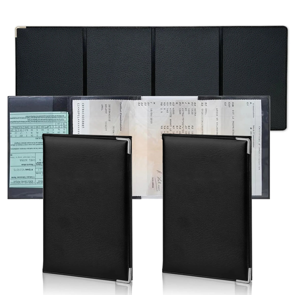 4-Fold Grey Vehicle Document & Licence Holder