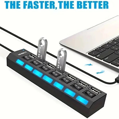 USB 2.0 Multi-Port Hub with Switches
