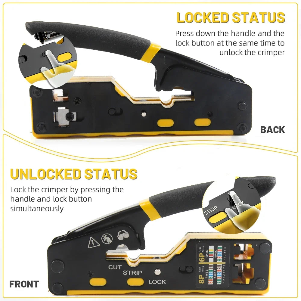 HOMEFISH 6088 RJ45 Network Cable Crimping Tool