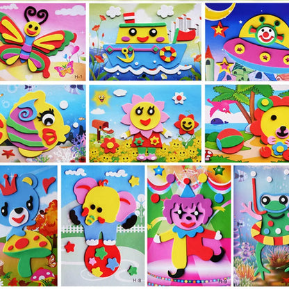 1-10Pcs Kids DIY Cartoon Animal 3D Toys