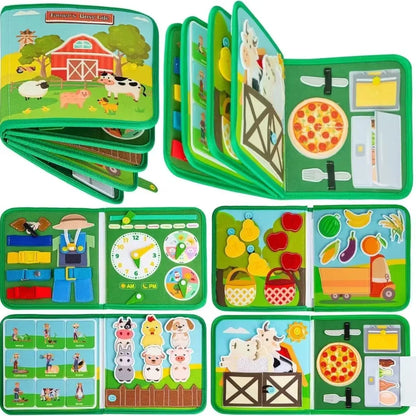 Interactive Farm-Themed Felt Learning Book