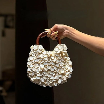Handmade Seashell Beaded Bag