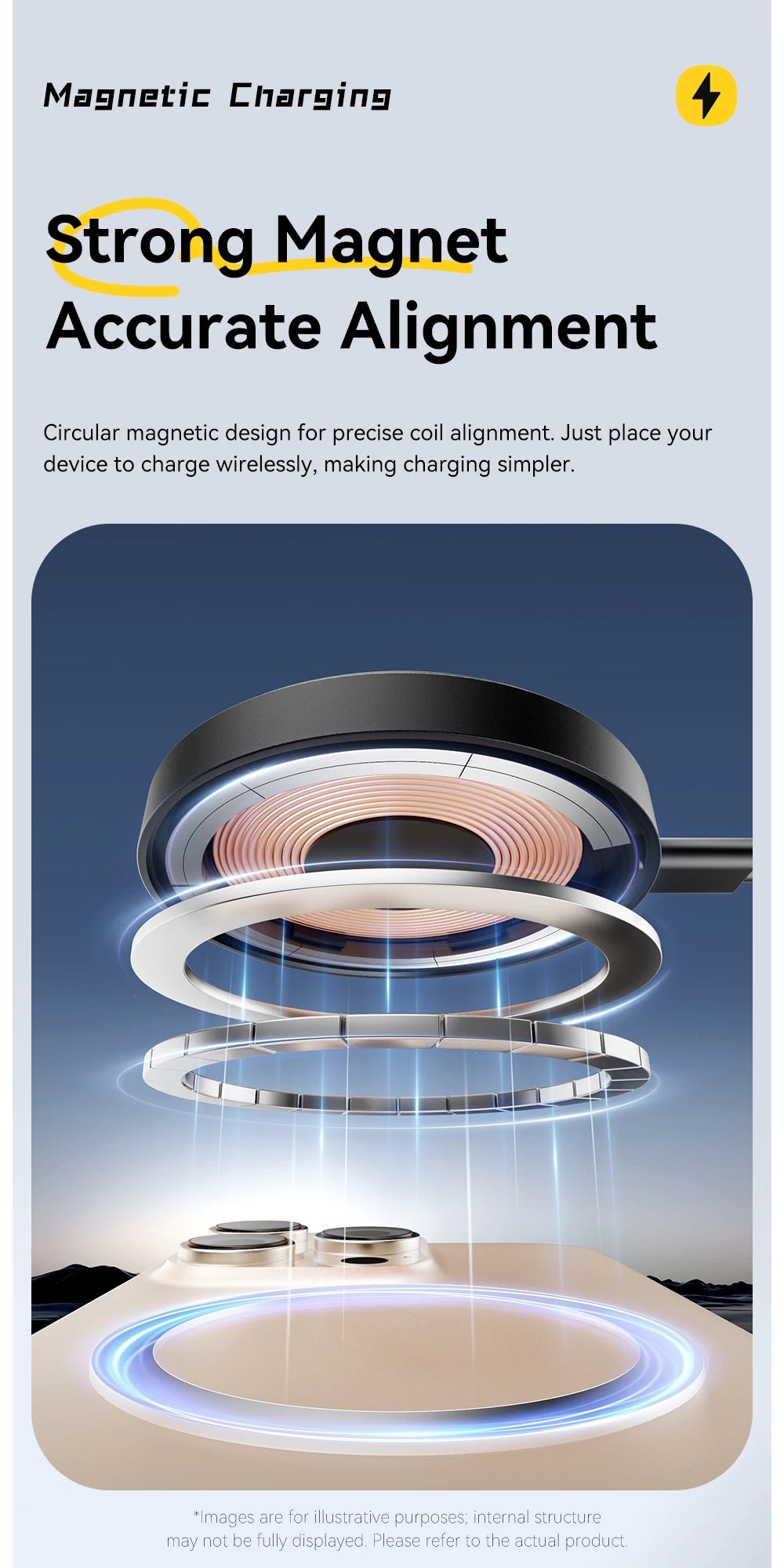 ESSAGER Magnetic Wireless Charger with Phone Holder
