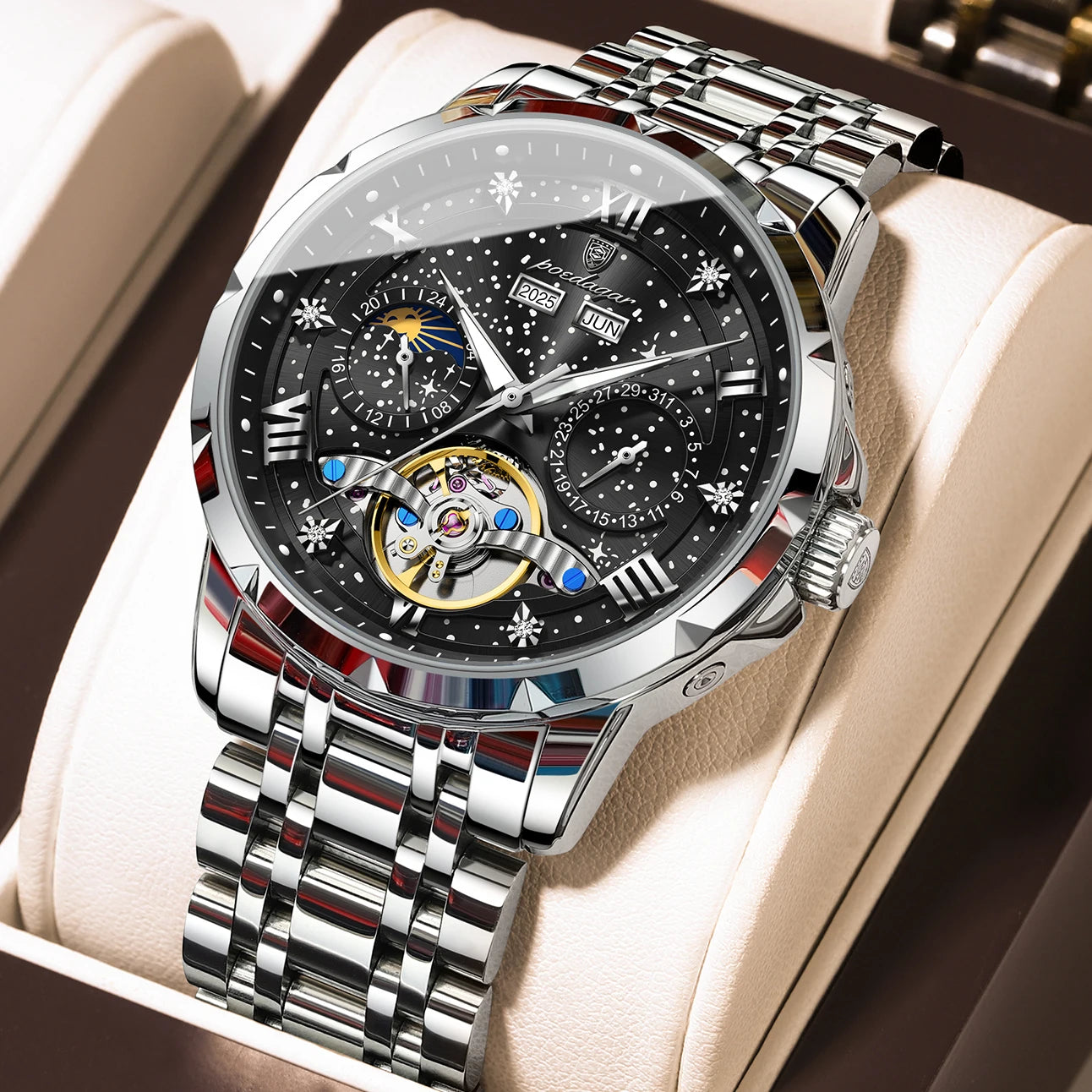 Men's Automatic Skeleton Mechanical Watch