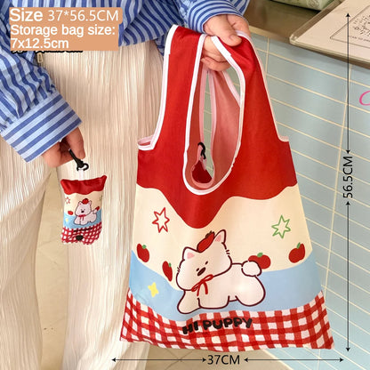 Cute Foldable Reusable Shopping Tote Bag