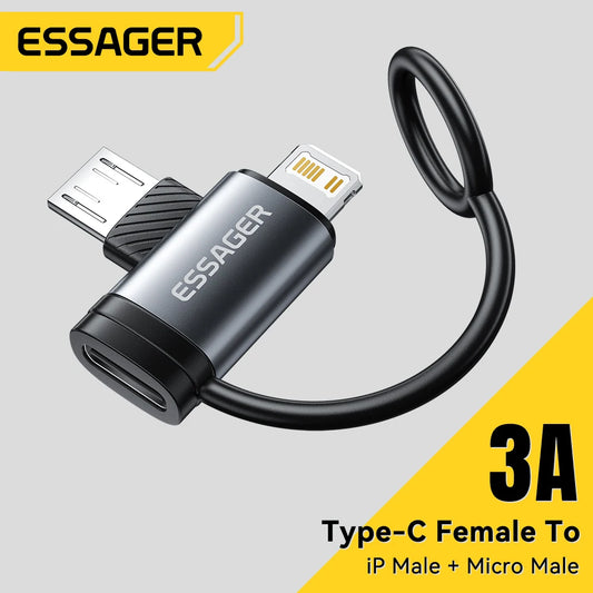 ESSAGER USB-C Female Adapter Converter for iPhone