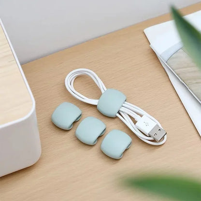 Self-Adhesive Cable Management Clips for Desk, Home & Office