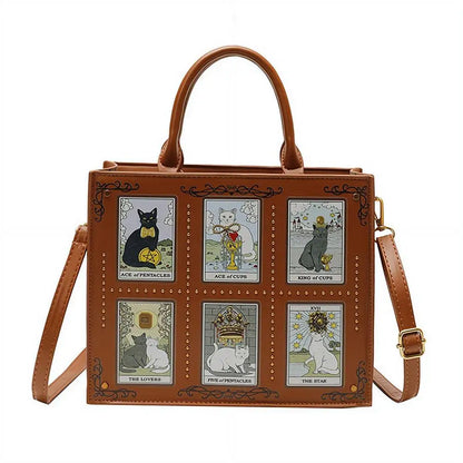 Cat Tarot Print Women’s Handbag