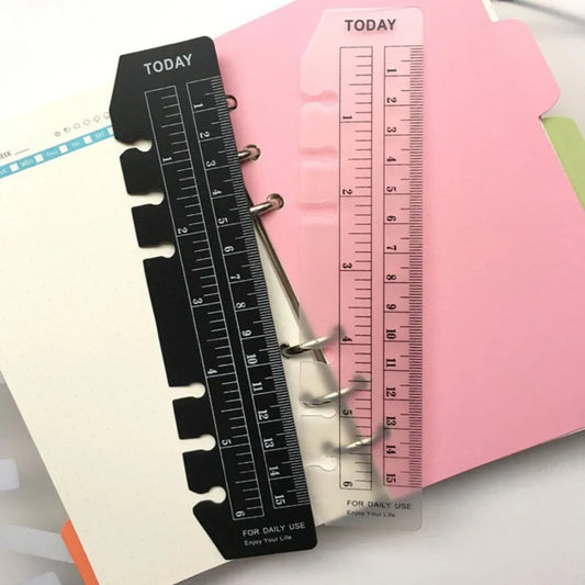 PVC A5 Loose-Leaf Notebook Bookmark Ruler