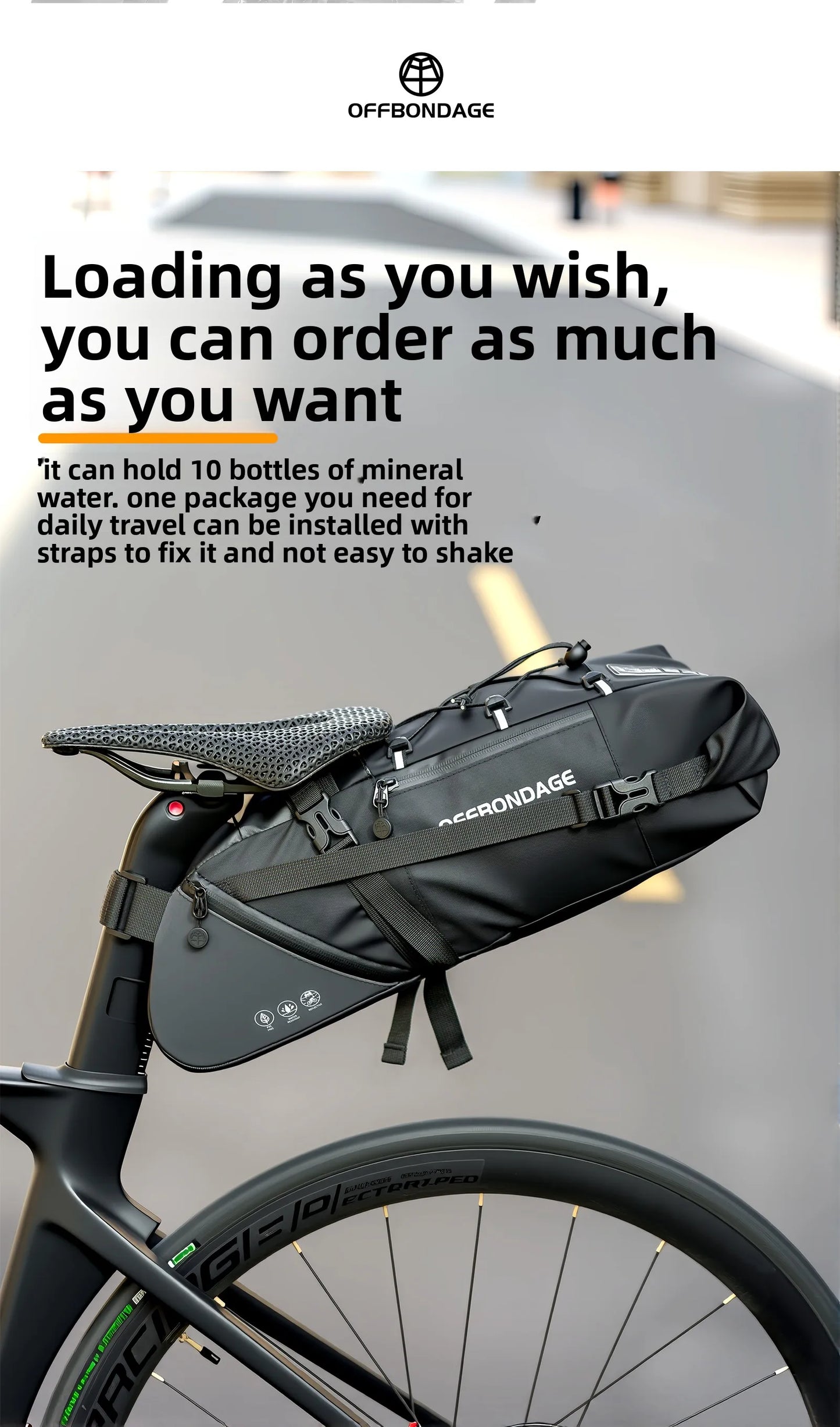 Waterproof Bicycle Saddle Bag 15L