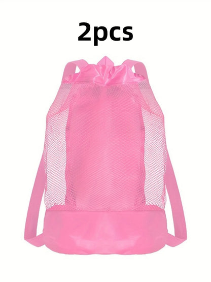 Large Capacity Mesh Beach Storage Backpack