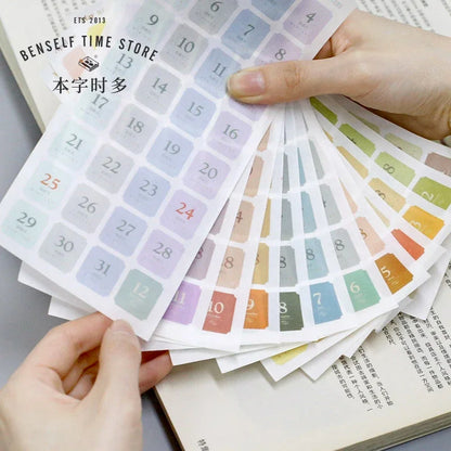 Four Seasons Perpetual Calendar Date Stickers