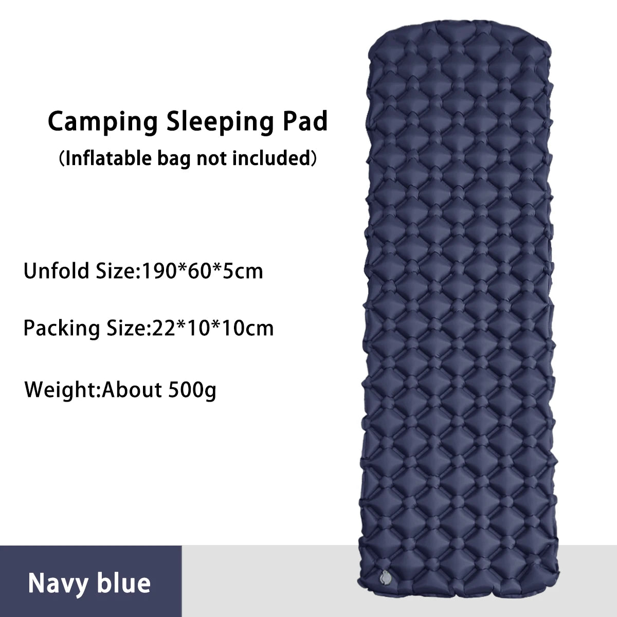 Ultralight Inflatable Camping Sleeping Pad with Built-In Foot Pump