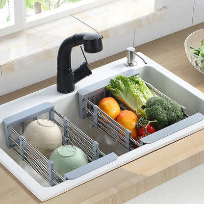 Expandable Stainless Steel Sink Colander Basket