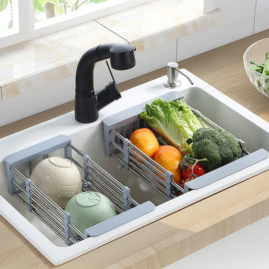 Expandable Stainless Steel Sink Colander Basket