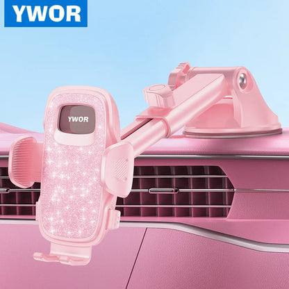 Pink Adjustable Car Phone Holder