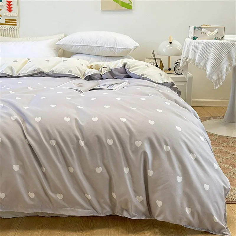 Nordic Heart Printed Duvet Cover