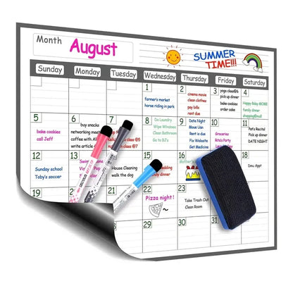 Magnetic Refrigerator Monthly Dry Erase Calendar Planner