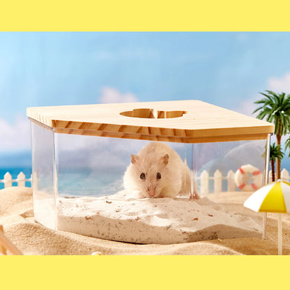 Acrylic Hamster Sand Bath House