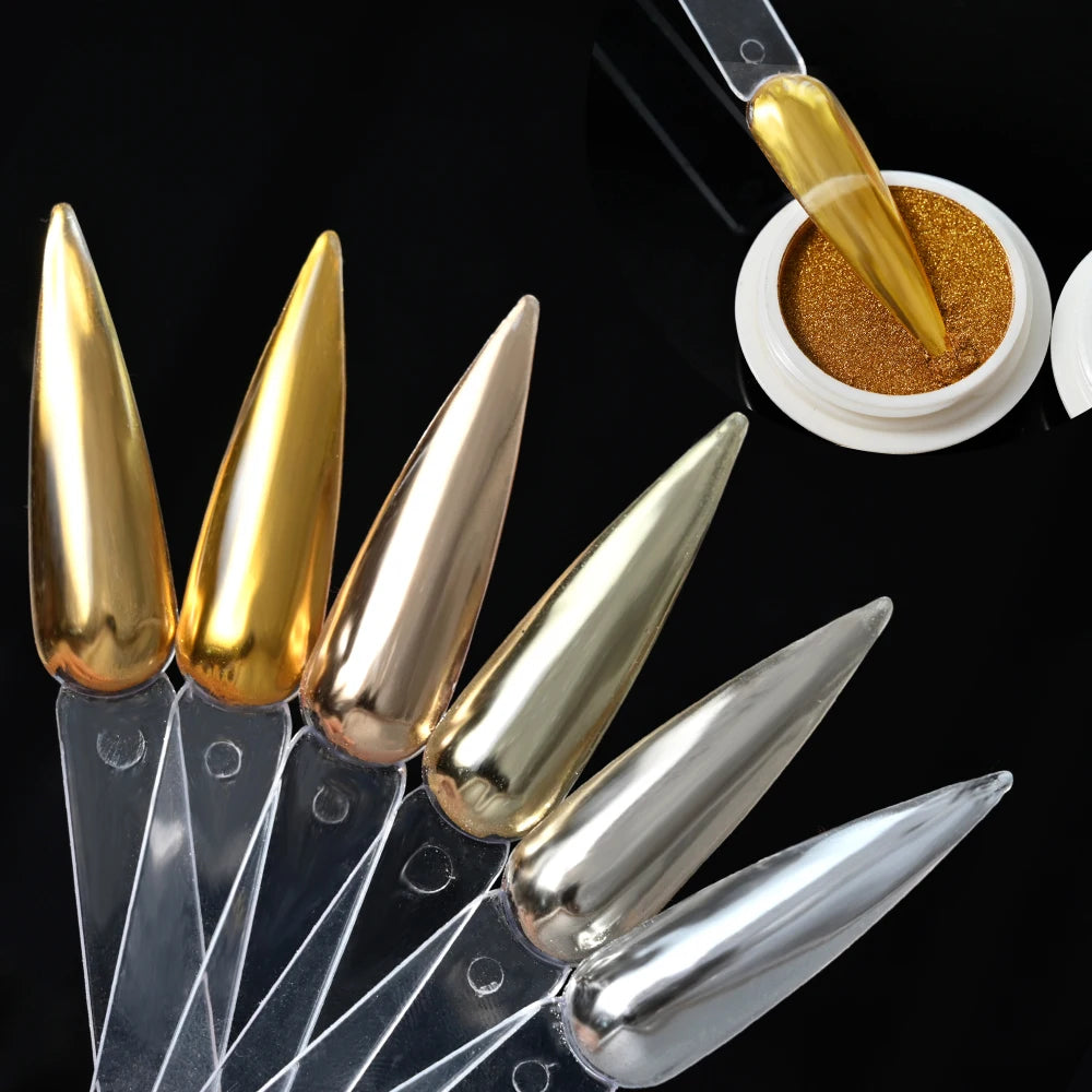 Mirror Chrome Nail Powder Pigment Set