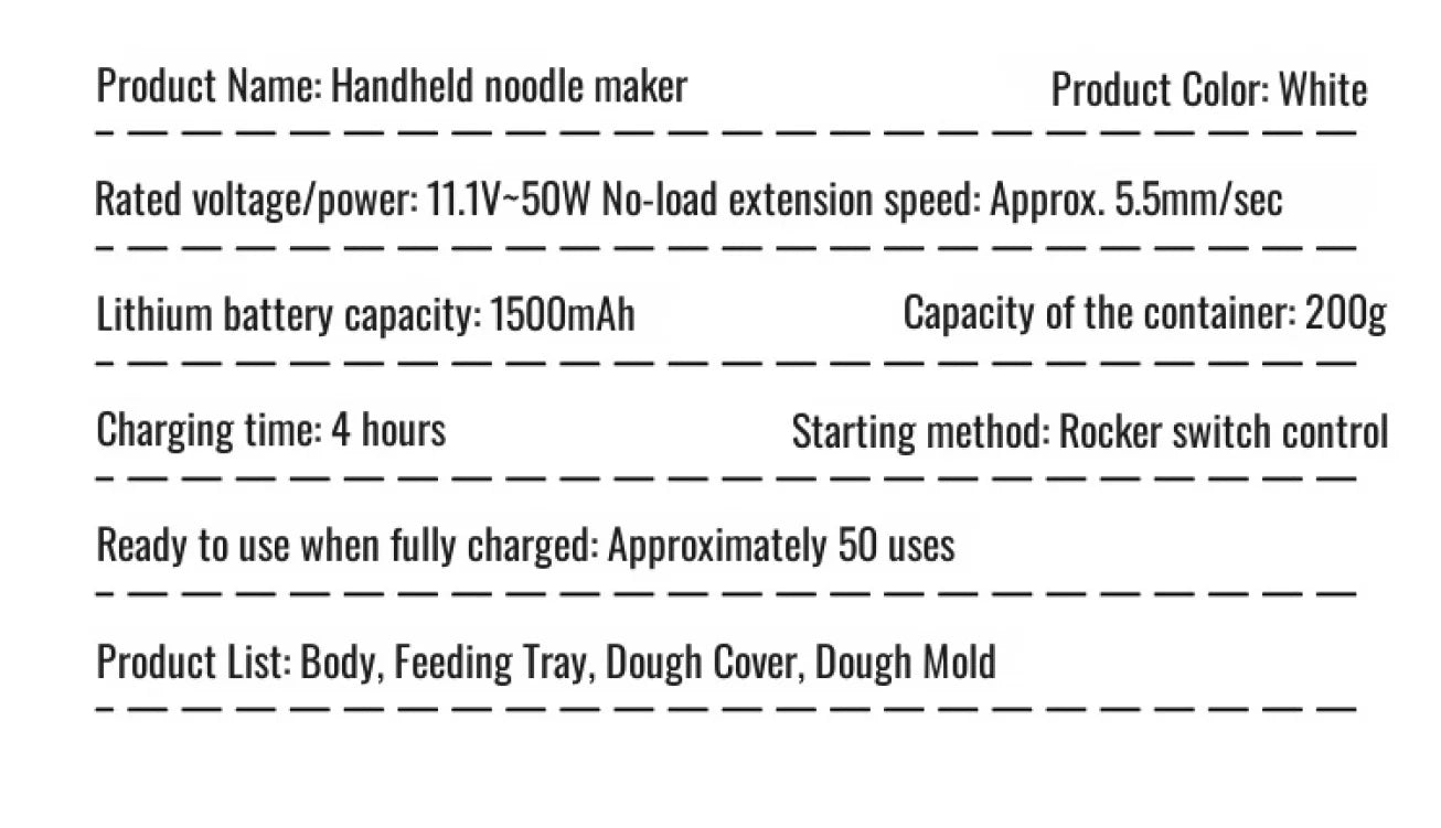 Cordless Electric Noodle Maker