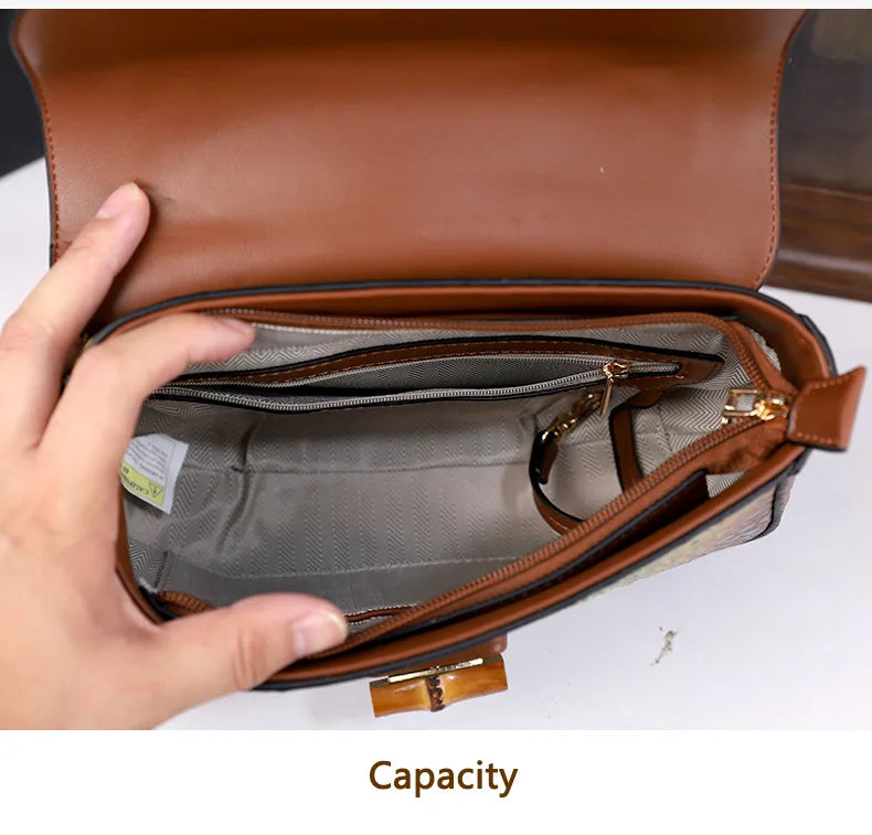 Crocodile Pattern Top Handle Handbag