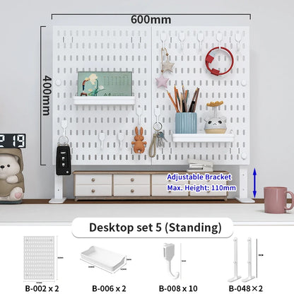 Adjustable Desktop Pegboard Organizer