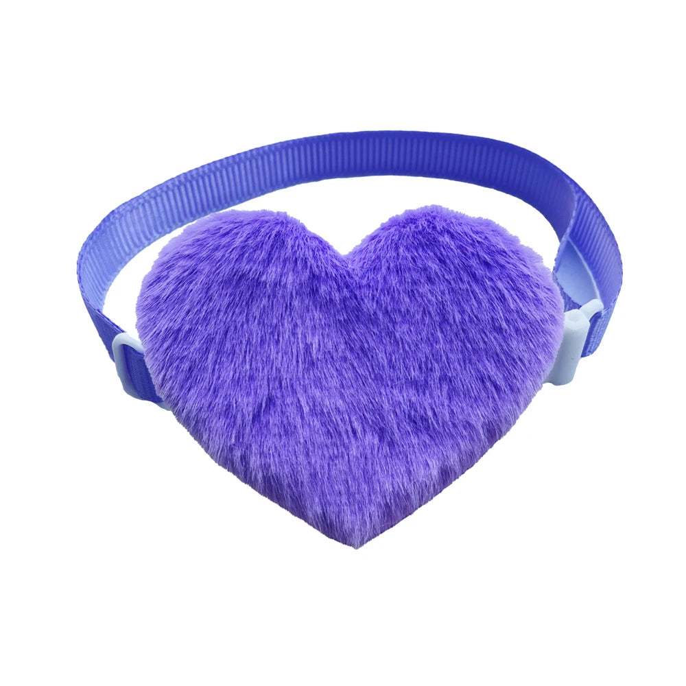 Heart-Shaped Adjustable Dog Bow Tie Set