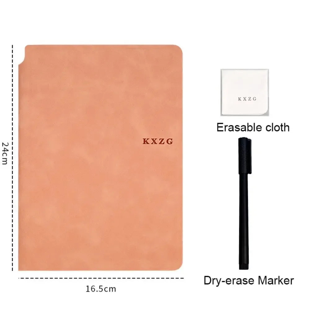 A5 Reusable Whiteboard Notebook Set with Pen & Erasing Cloth