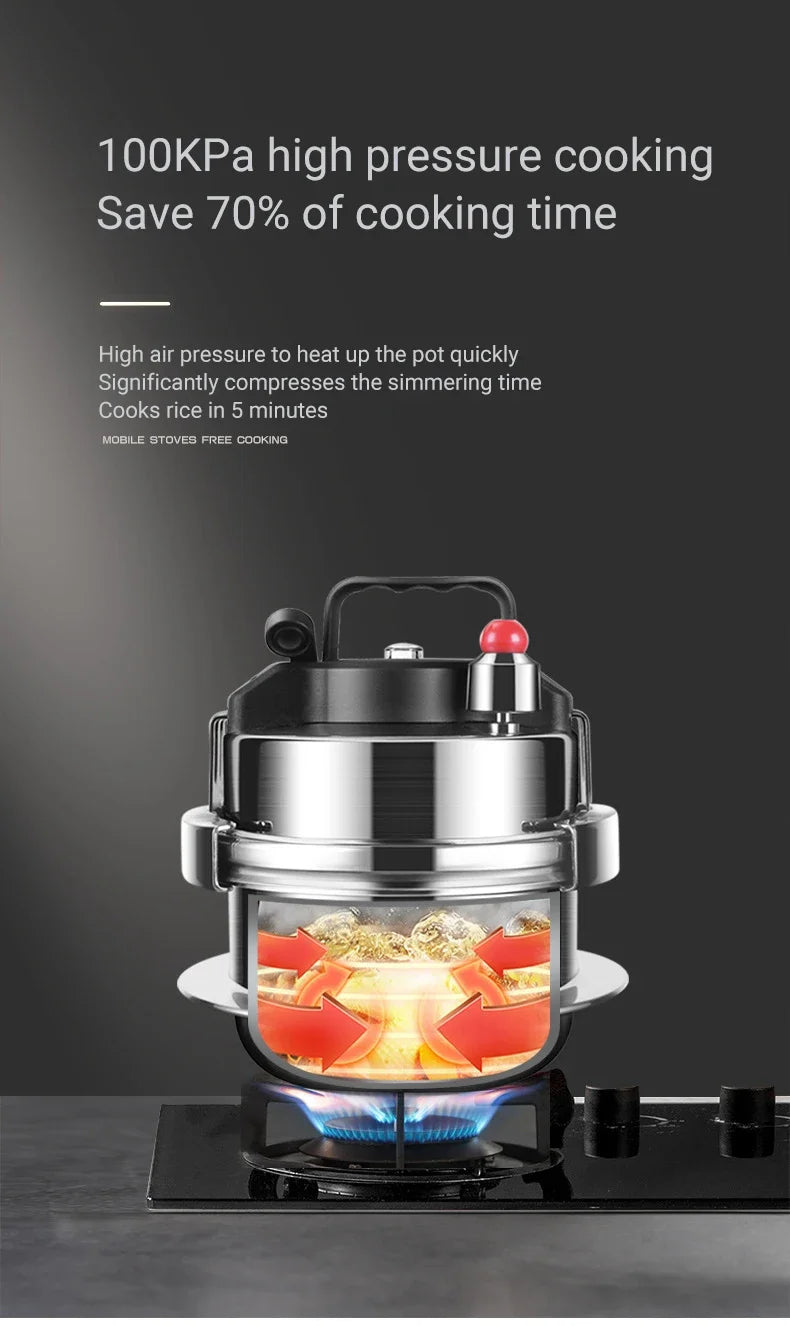 Portable Stainless Steel Pressure Cooker