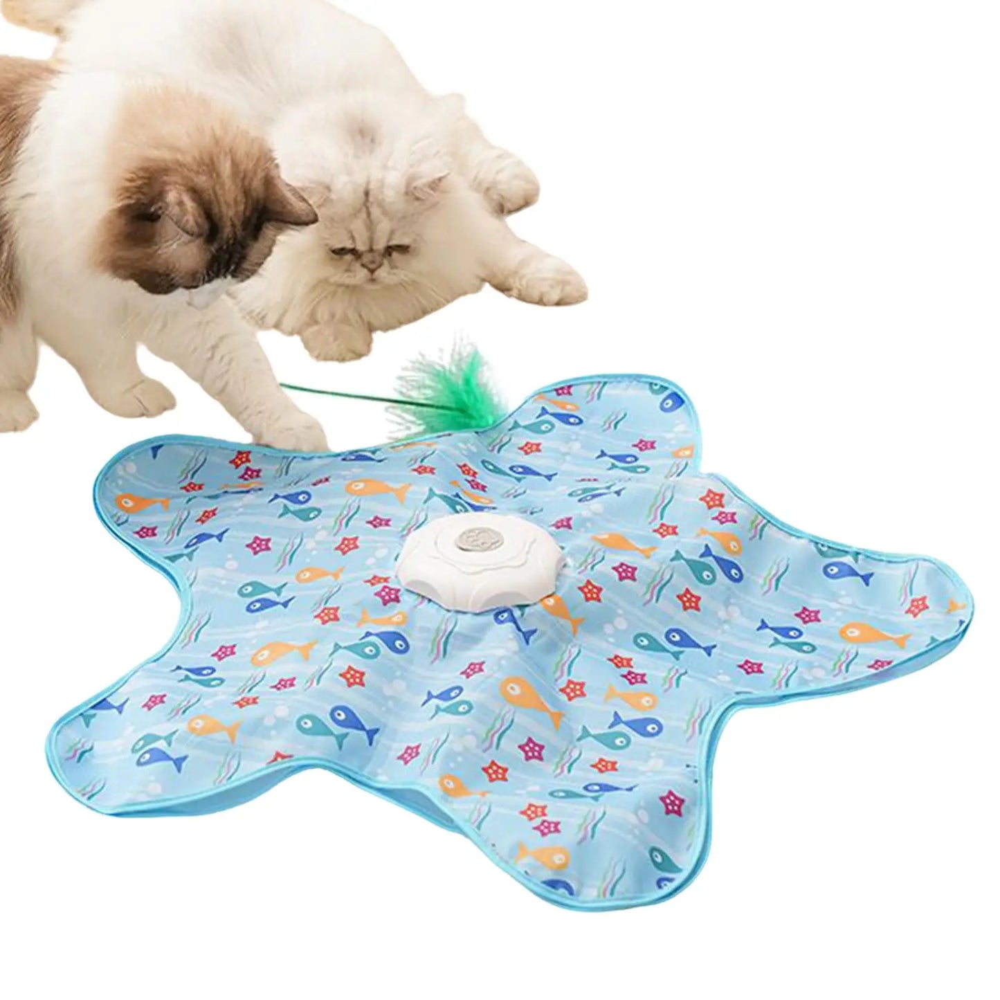Interactive Hide & Seek Cat Toy with Moving Feather