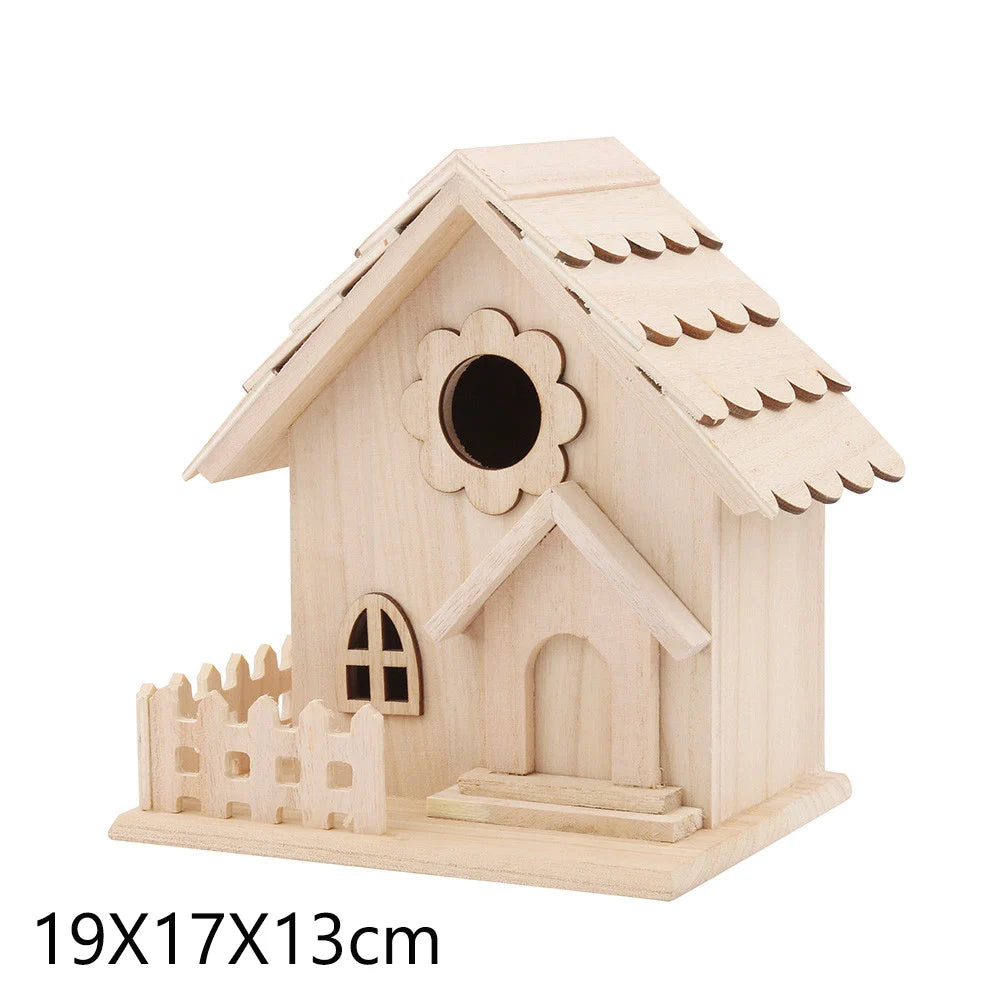 Wooden Hanging Bird House for Garden