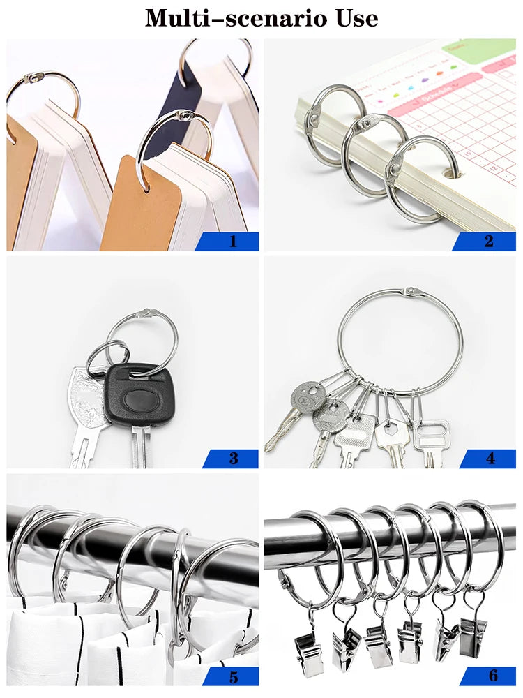 Openable Metal Book Binding Rings for Albums, Crafts & Organizers