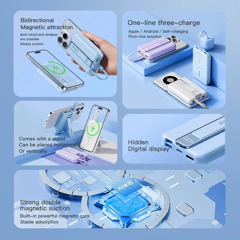 10000mAh Magnetic Wireless Power Bank