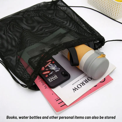 Heavy Duty Mesh Drawstring Sports Backpack