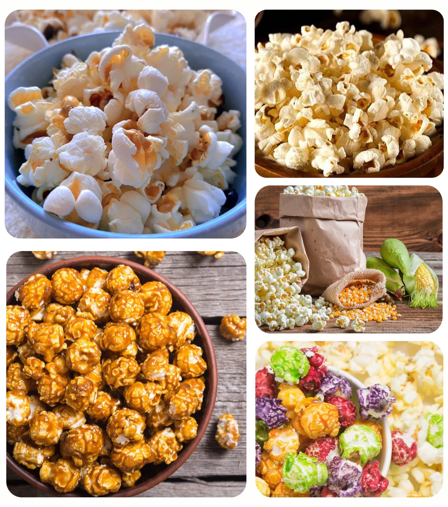 Oil-Free Electric Popcorn Machine with Butter Tray