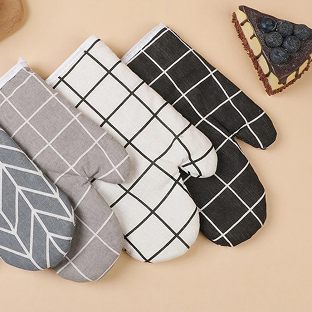 Insulated Kitchen Oven Mitts for Baking, Grilling & Cooking