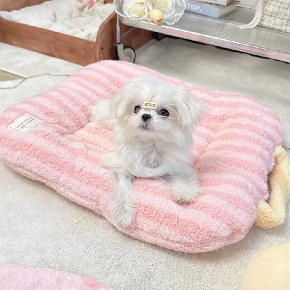 Soft Plush Oval Cat & Dog Bed Pad