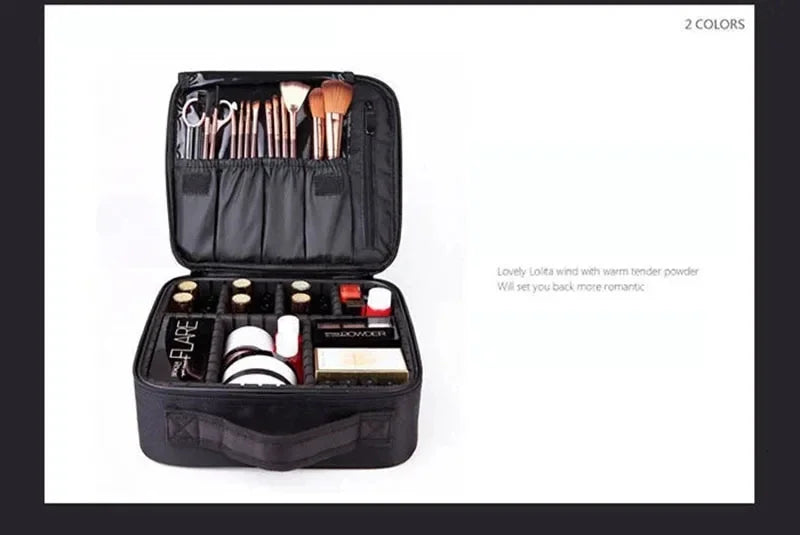 Professional Travel Makeup Organizer Case