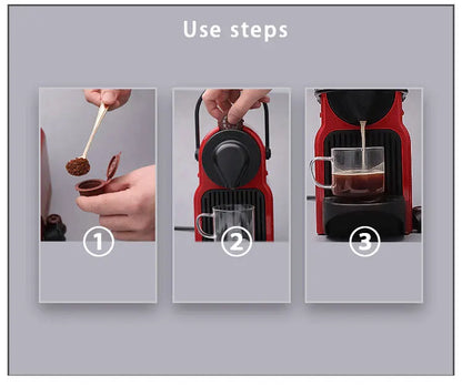 Refillable Nespresso-Compatible Coffee Pods with Reusable Filters & Accessories